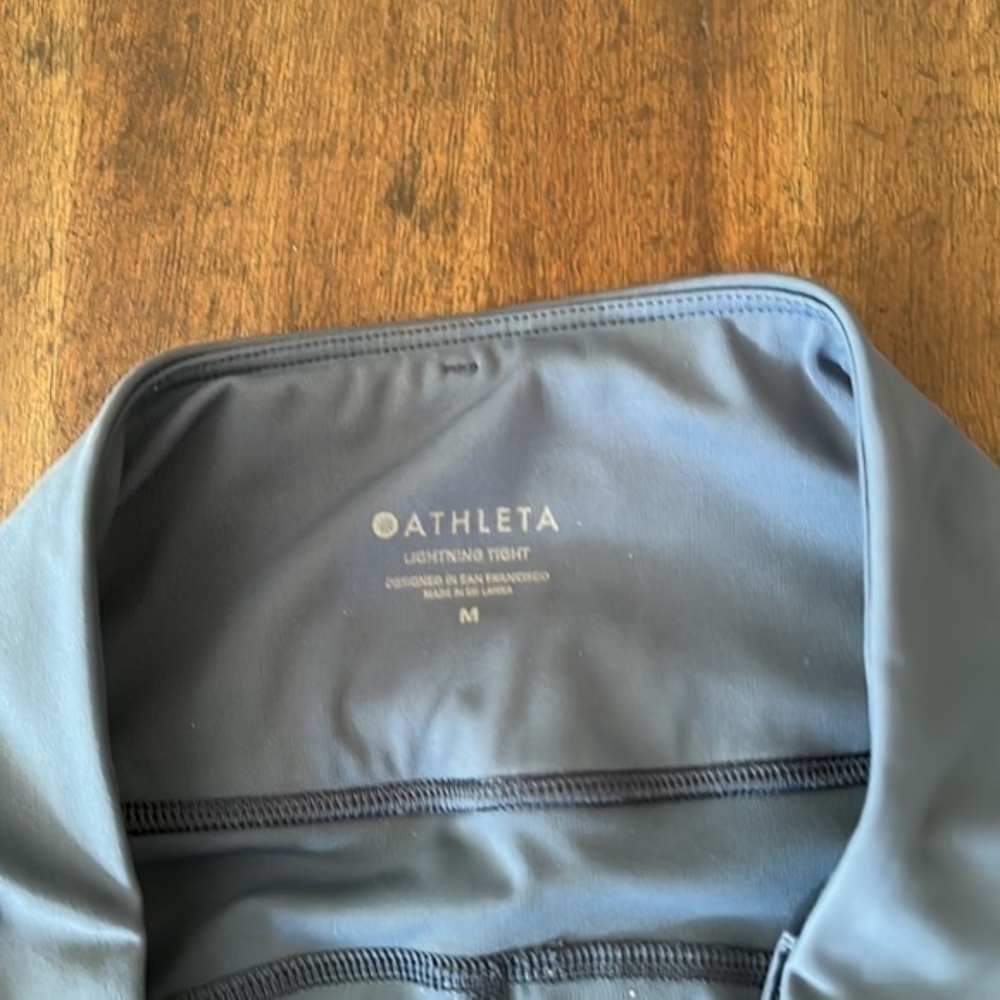 Athleta lightning tight iron blue color, size medium - Picture 3 of 10